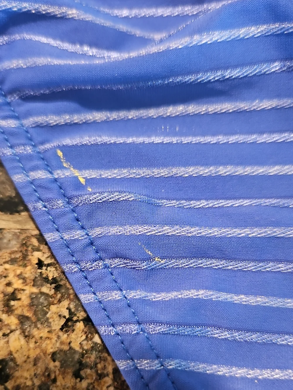 Men Mesh Stripe Pouch Brief Small Blue
